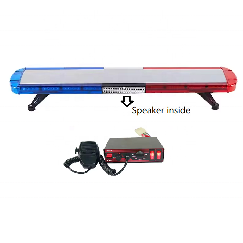 Factory Wholesale DC12-24V Red Blue Emergency Lights LED Roof Mount Warning Flashing Ambulance Light bar With Siren Horn